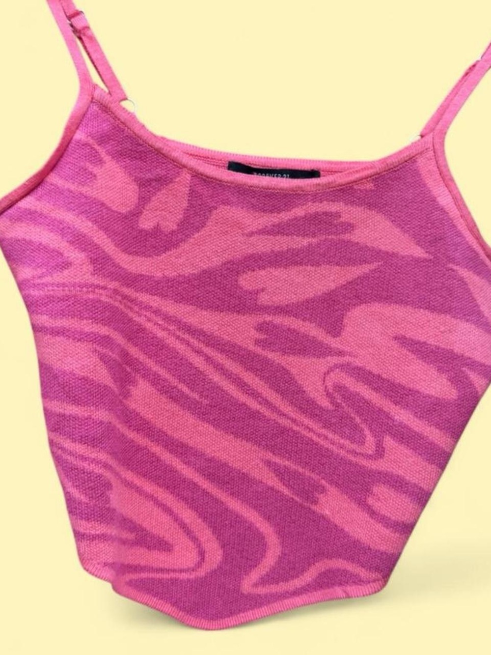 Forever 21 Pink Swirl Knit Cami Tank Top